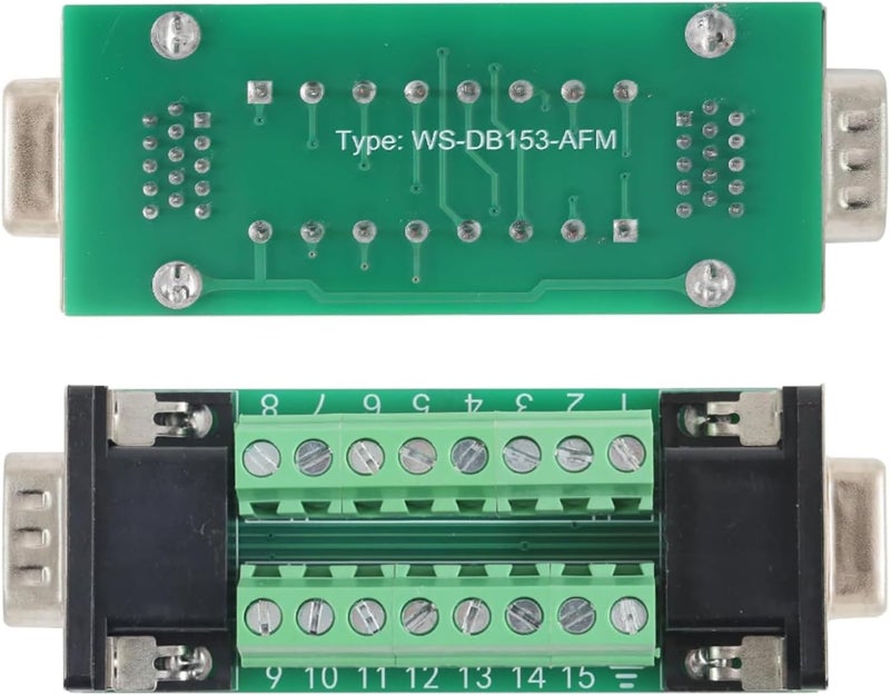Willwewon 2PCS VGA 3Row 15Pin Male to Female Breakout Board, RS232 D-SUB Serial to 15pin Serial Solderless Port Terminal Gender Changer Connector - Image 3